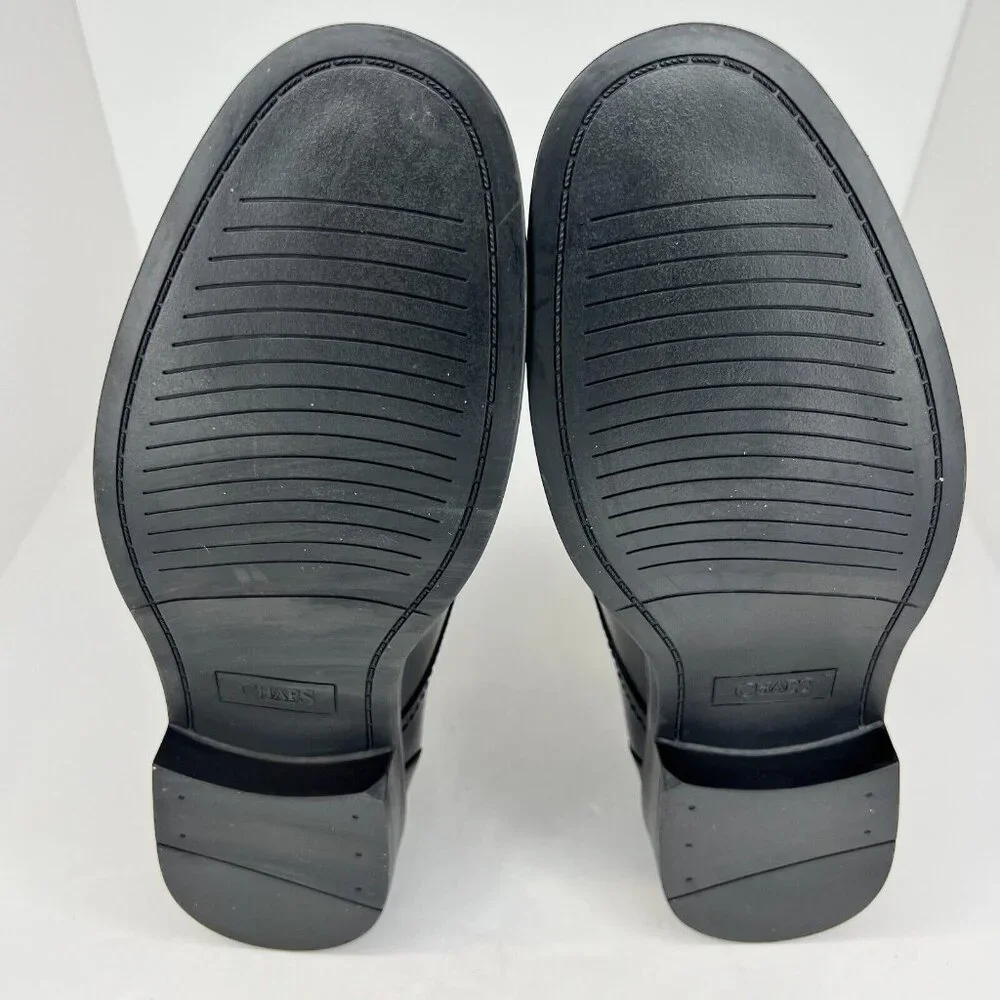 Chaps Mens 96-26844 Black Belmont Cap Toe Leather Oxford Size 13 M Dress Shoes